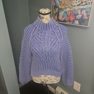 Free People Sweetheart Cable Knit Cotton Sweater